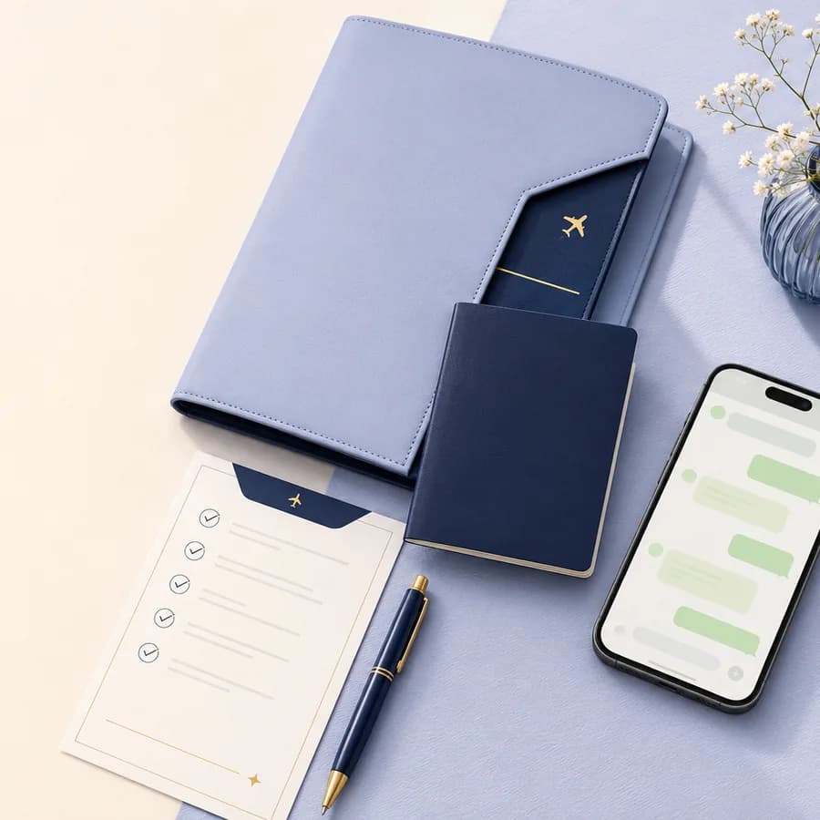 Visa document review checklist and travel file support